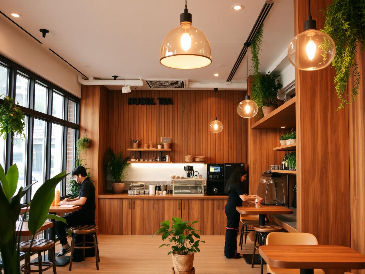Inside our cozy Bubble Tea shop